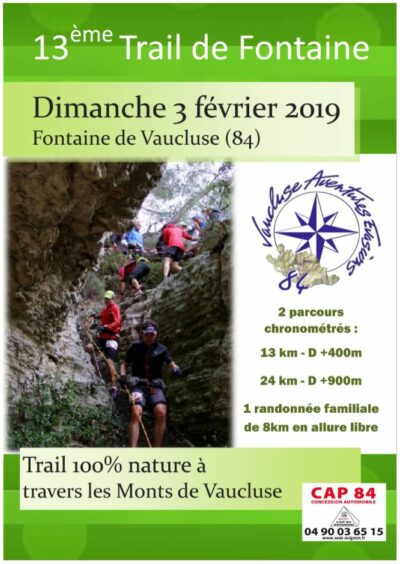 Trail de fontaine de vaucluse