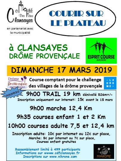 Courir sur le plateau