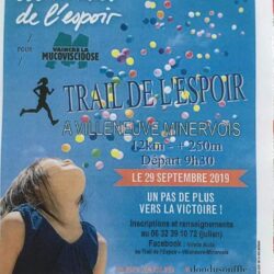 Trail de l'espoir - Villeneuve minervois