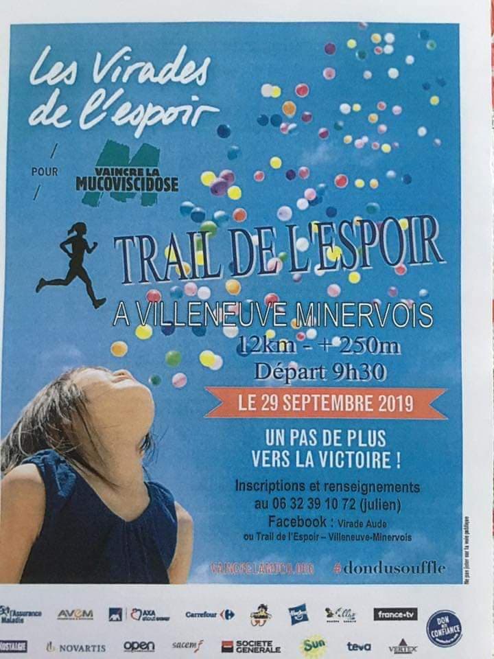 Trail de l’espoir – Villeneuve minervois Trail de l'espoir - Villeneuve minervois