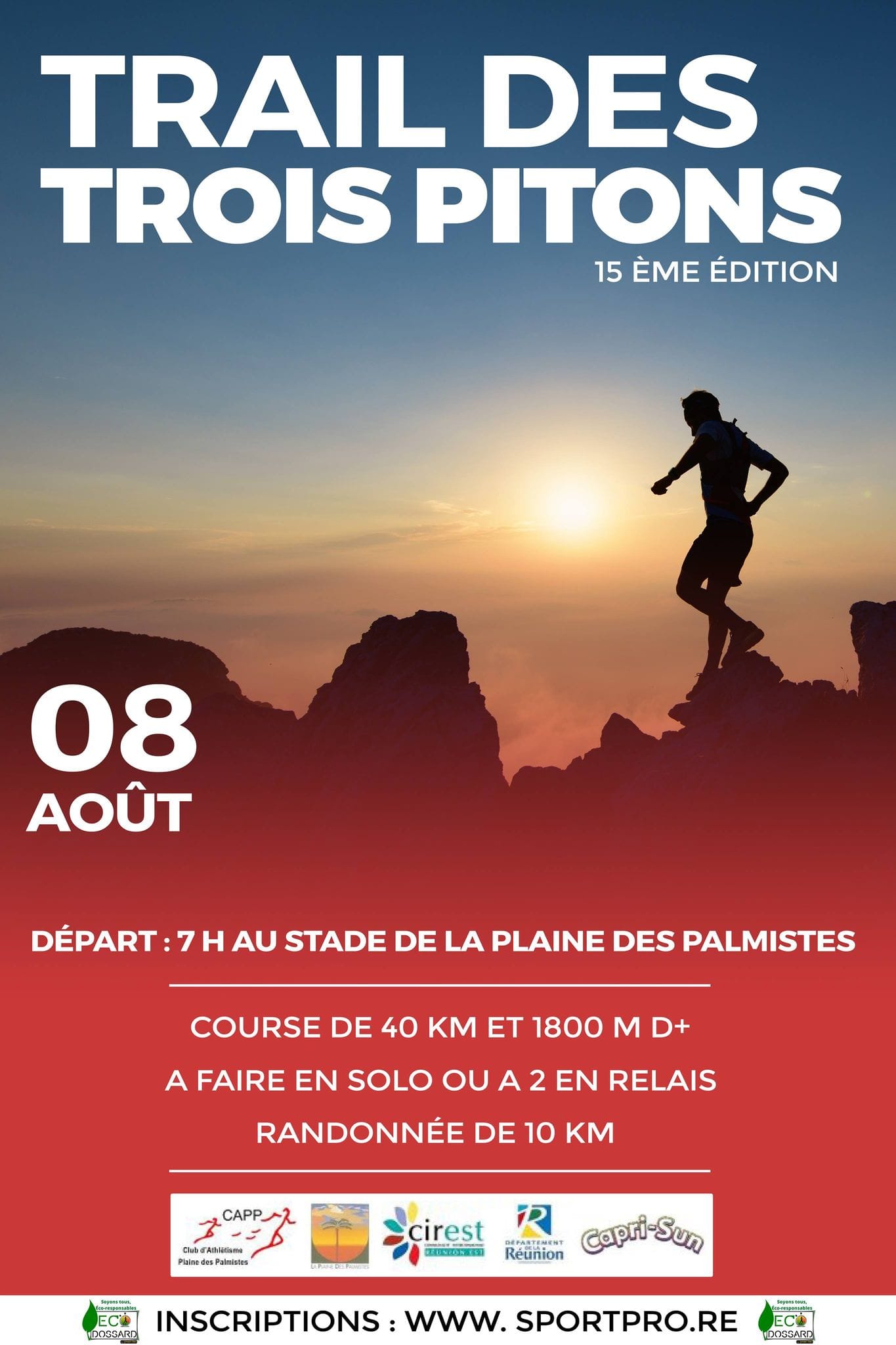 Trail des trois pitons Trail des trois pitons