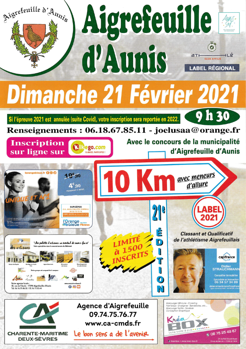 10 km de l’Athlètisme Aigrefeuillais 10 km de l'Athlètisme Aigrefeuillais
