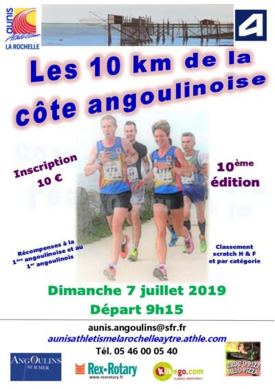 10 kilometres de la cote Angoulinoise