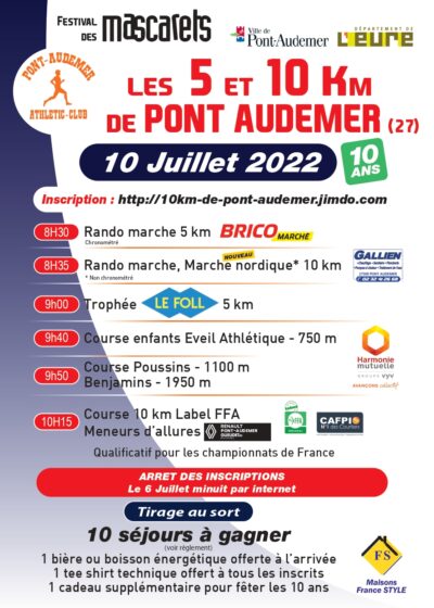 5 et 10km de Pont-Audemer