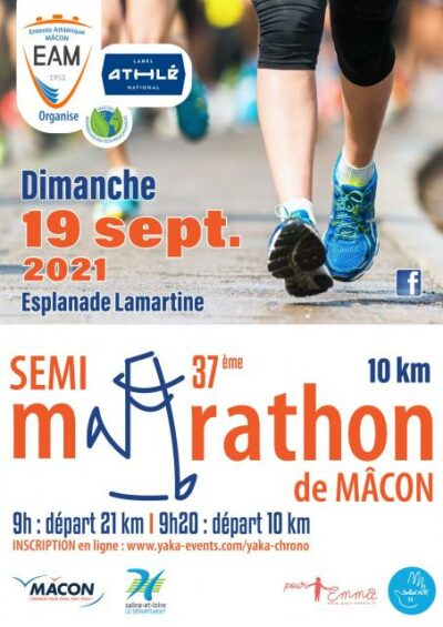 semi-marathon de Mâcon - 10 km de la voie bleue