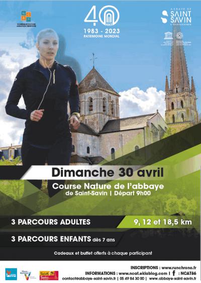 Course nature autour de l 'Abbaye de St Savin