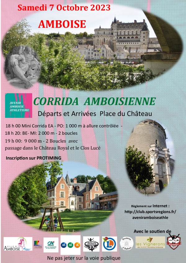 Corrida Amboisienne 2023 – Infos, Inscriptions, Résultats, Trace
