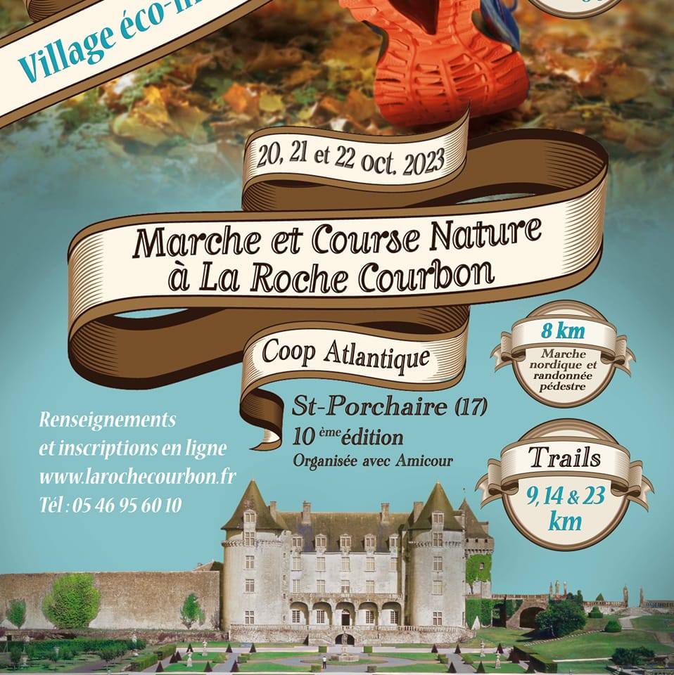 Course nature au château de la roche courbon Course nature au château de la roche courbon