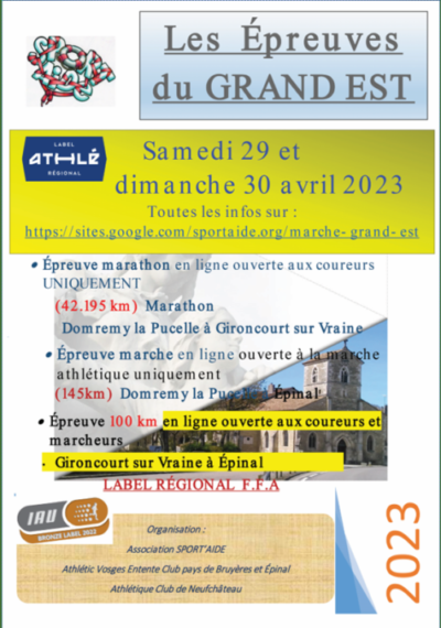 Marathon et 100km du grand est