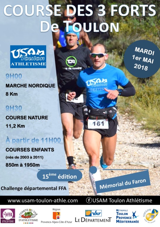 Course nature des 3 forts de toulon Course nature des 3 forts de toulon