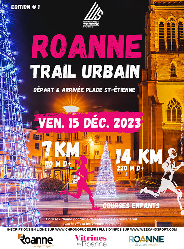 Roanne trail urbain 2024 – Infos, Inscriptions, Résultats, Trace