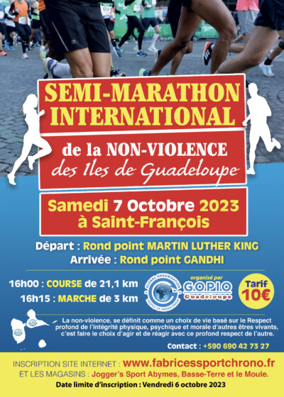 Semi marathon de la non violence des Iles de Guadeloupe
